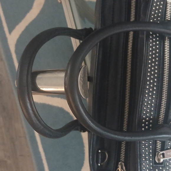 Michael Michael Kors Black Selma Mico Studded Two Way Bag - Picture 4 of 11